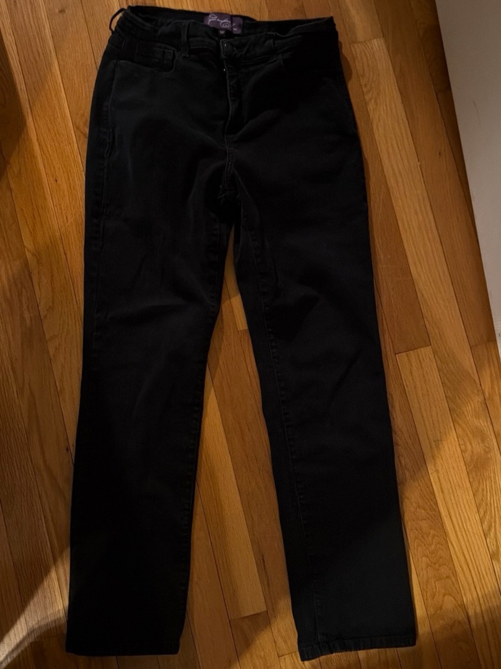 NYDJ Black Straight-Leg Jeans